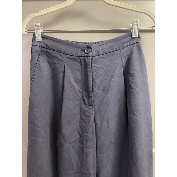 Kit and Ace SUBLIME Trouser Trendy High Waisted Wide Leg Relaxed Fit Navy sz 4 - Picture 2 of 8